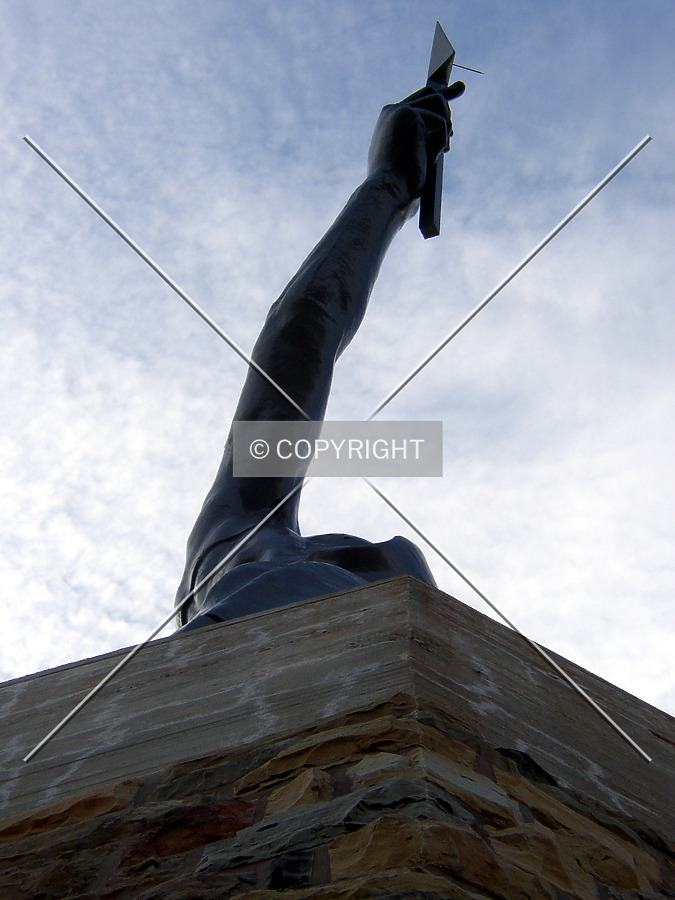 Detail of Vulcan's arm from the observation deck