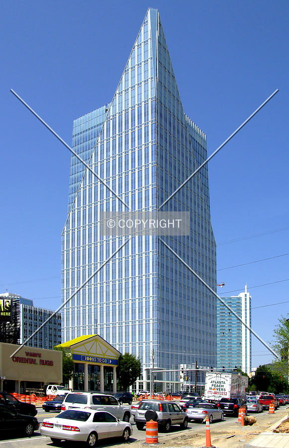 View from the southwest across Peachtree Road