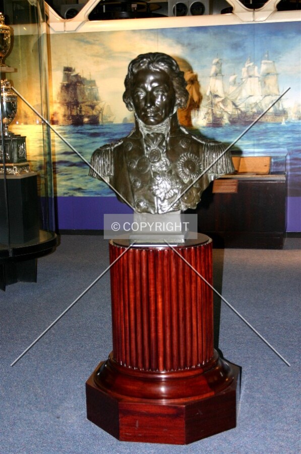 A statue of Admiral Lord Nelson is a reference to Lloyd's maritime origins
