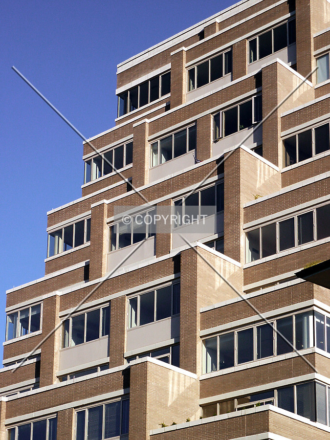 Terraces on the north facade