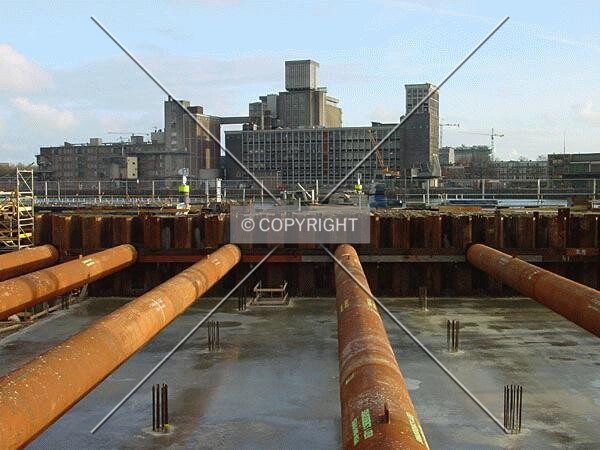 Construction of the underground car park
