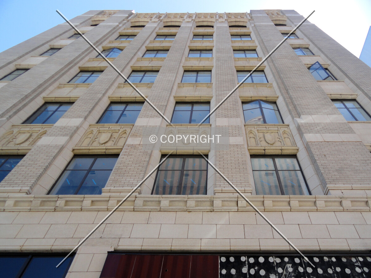 Looking up the Farnam facade