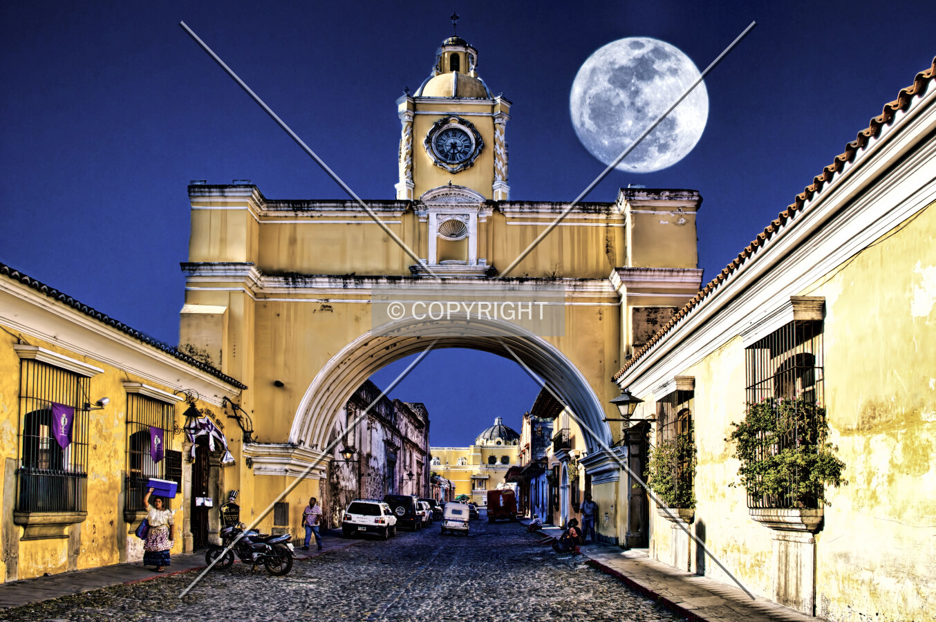 Arch of Santa Catalina, Antigua, Guatemala, Central America.