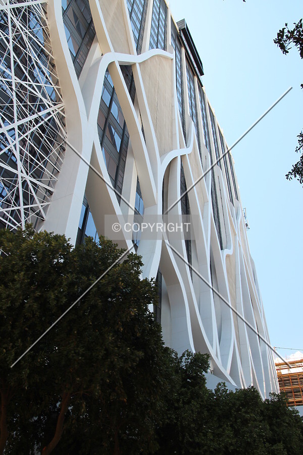 Looking up south facade
