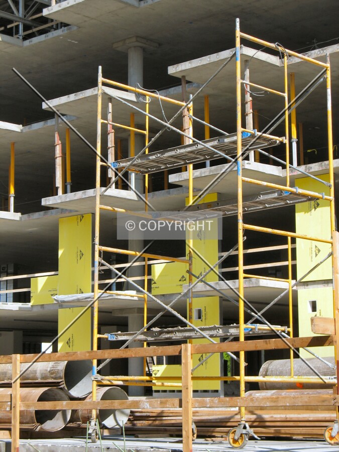 Scaffolding on northwest side