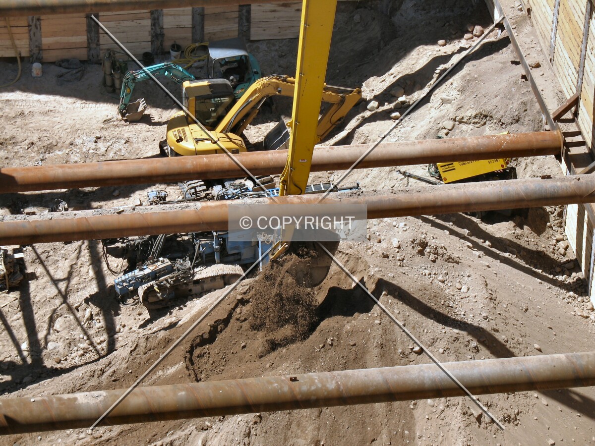 Excavator at work