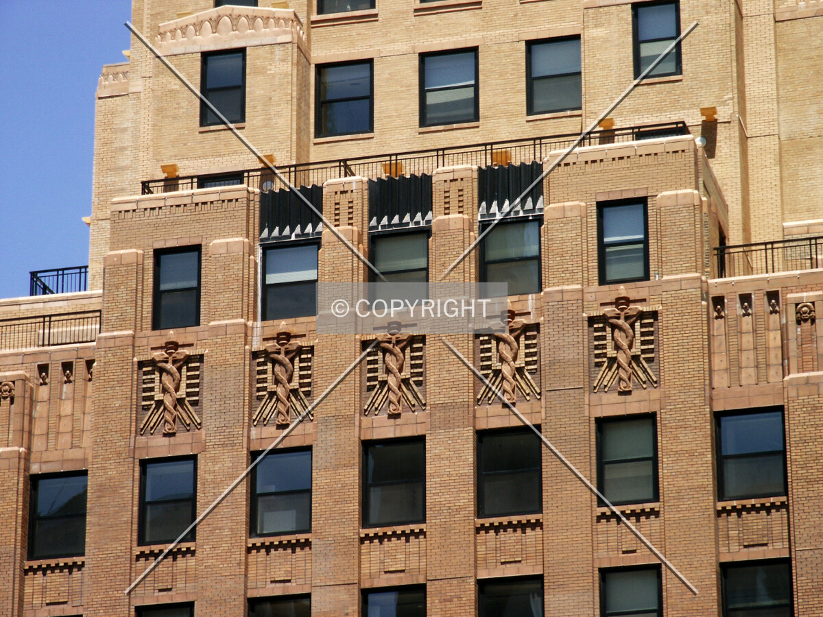 Facade detail at the setback level