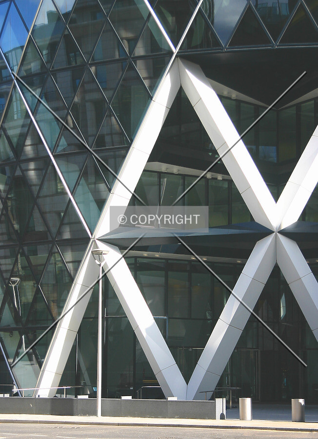 View northeast towards the entrance across St. Mary Axe