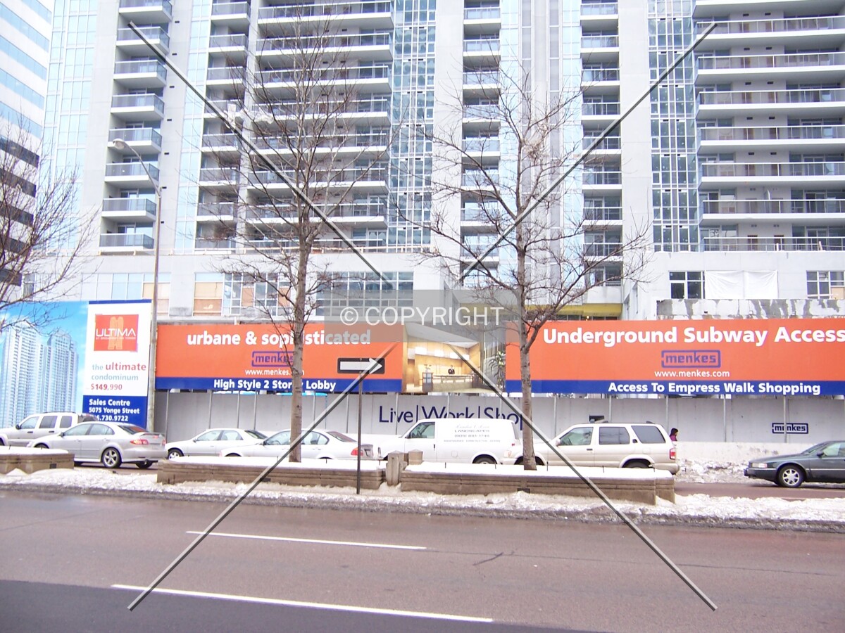 View of the base along Yonge Street