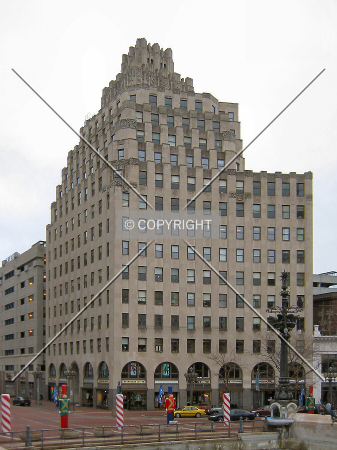 Northwest corner from the Soldiers' and Sailors' Monument