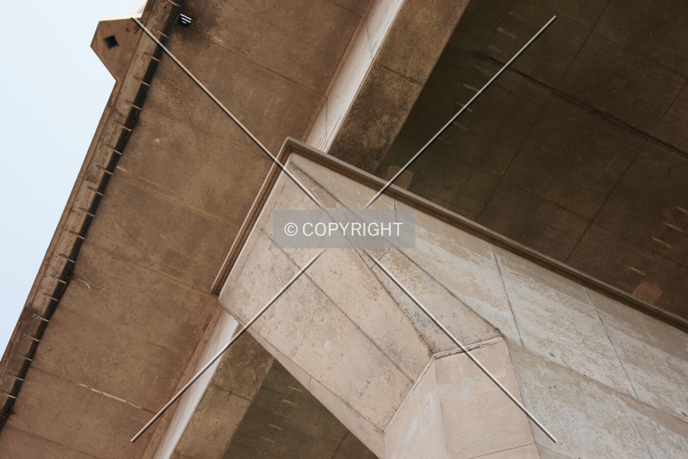 Structural detail of the concrete bridge