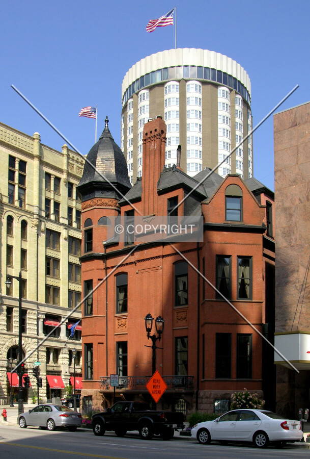 From across East Wisconsin Avenue to the southeast