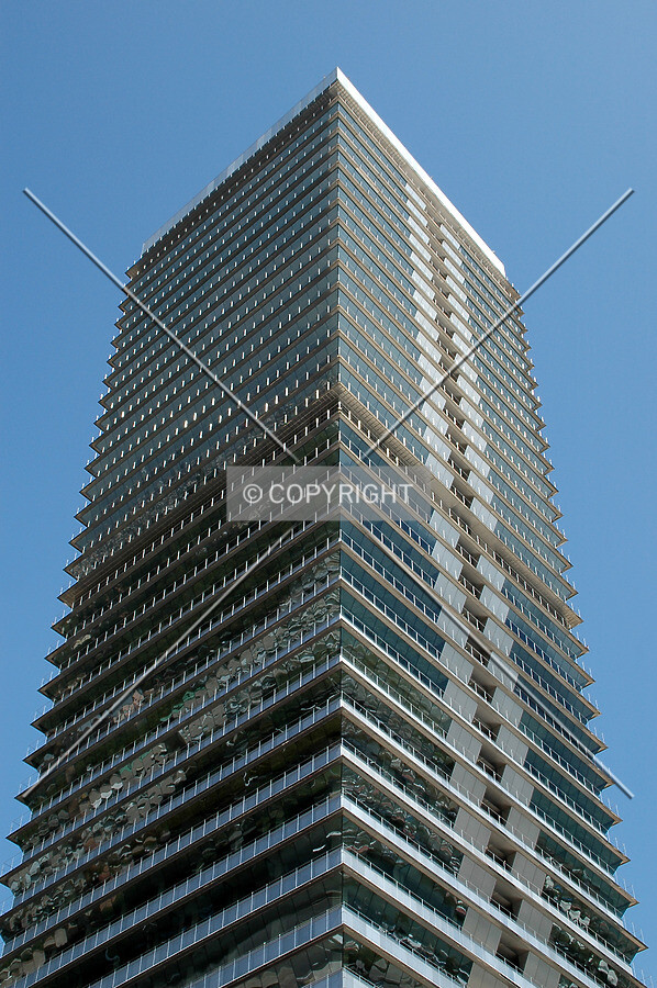 Looking up the south corner