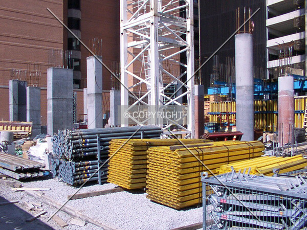 Base of the tower crane