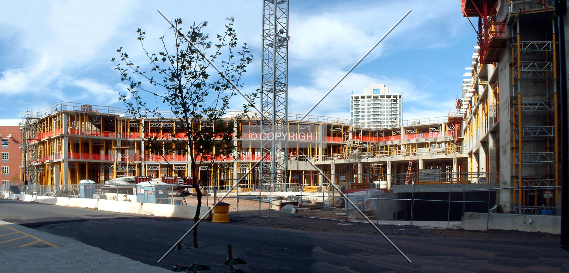 View from the southeast across New Street