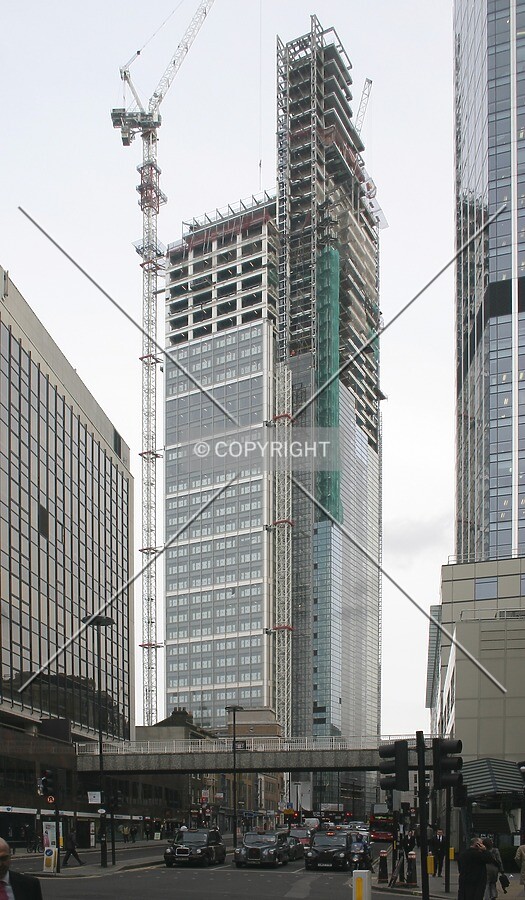 View east from the junction of Wormwood Street, Old Broad Street and London Wall