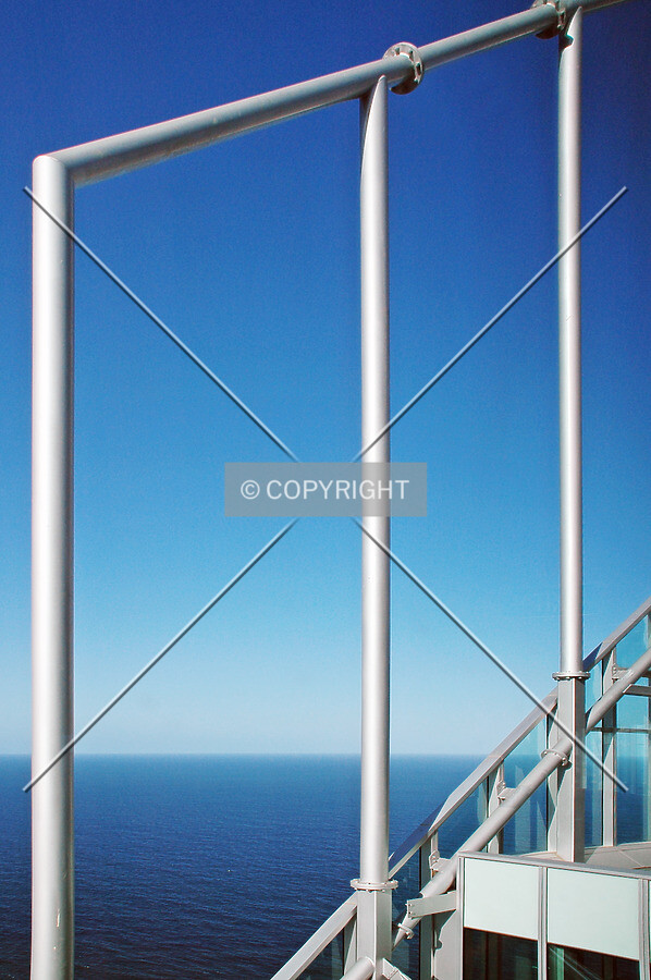 Steel beams at the top