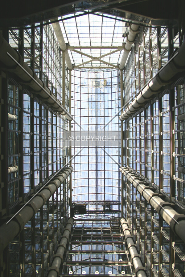 Looking directly up through the atrium