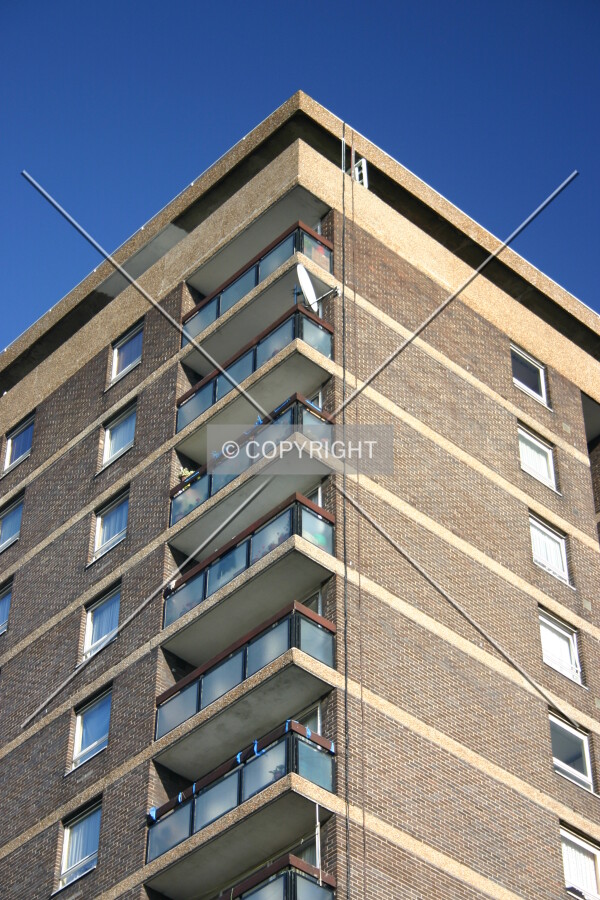 Looking up at the corner
