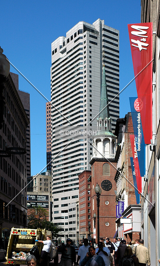 Framing the Old South Meeting House from Washington Street