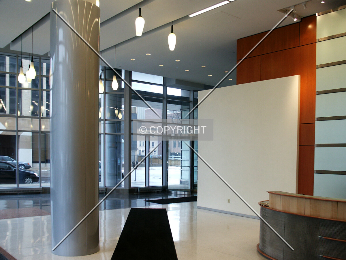 Looking southeast through the lobby