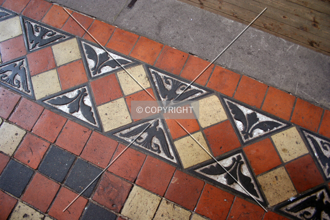 Detail of the floor tiles