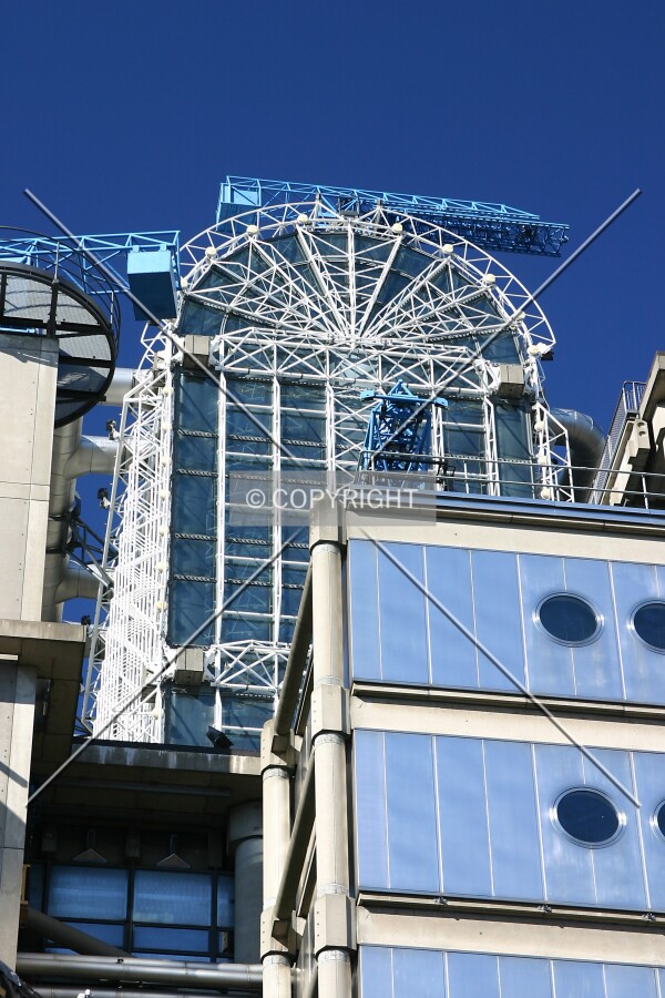 Looking up towards the top of the atrium from the south