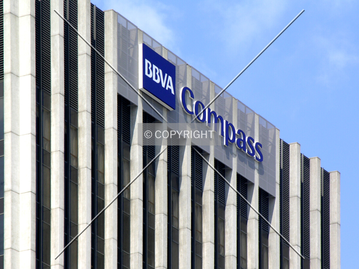 Signage atop the tower from the southeast