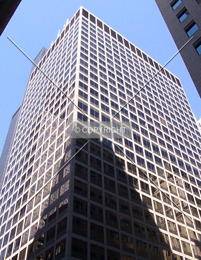Looking up the southeast corner