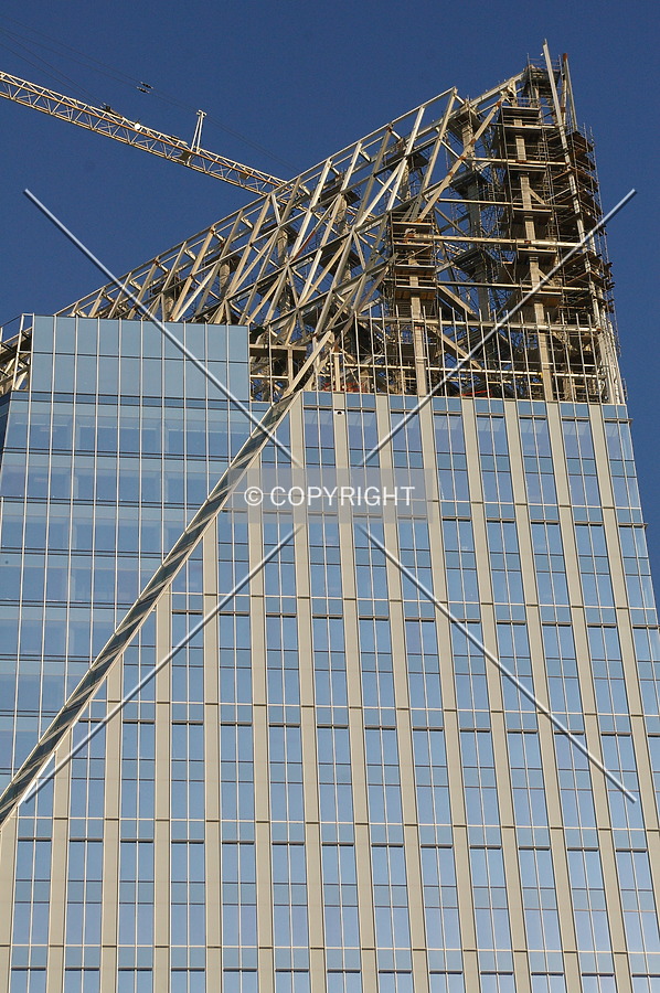 Cladding nearing the top