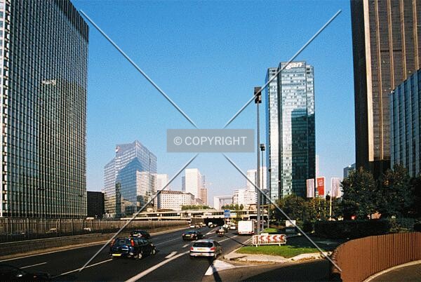 As seen from Tour Initiale (left) to direction La Grande Arche