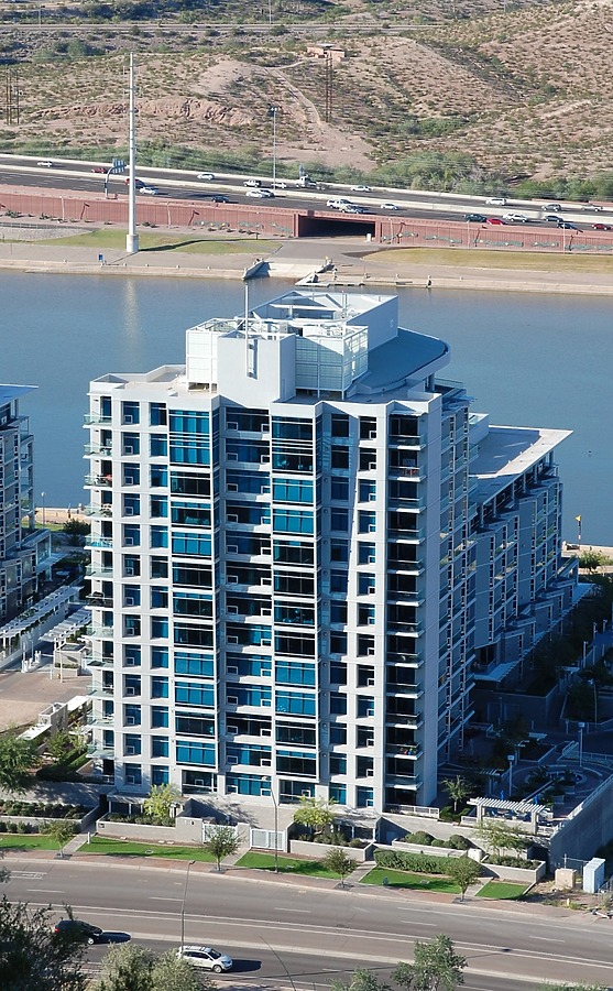 Elevated view to the north