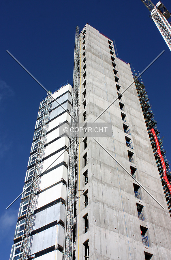 Looking up from the base