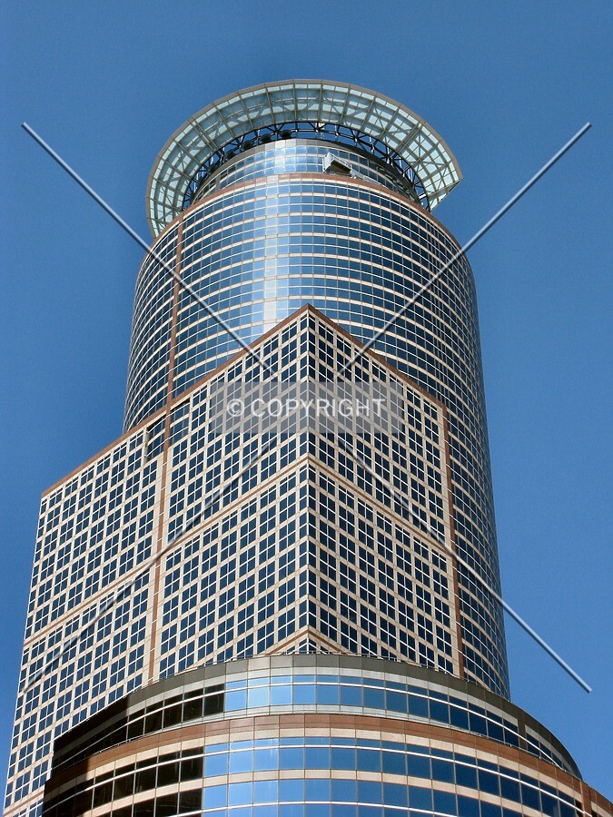 Looking up from Accenture Tower