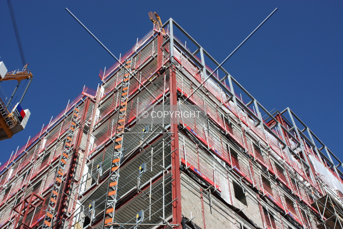 Looking up from the base