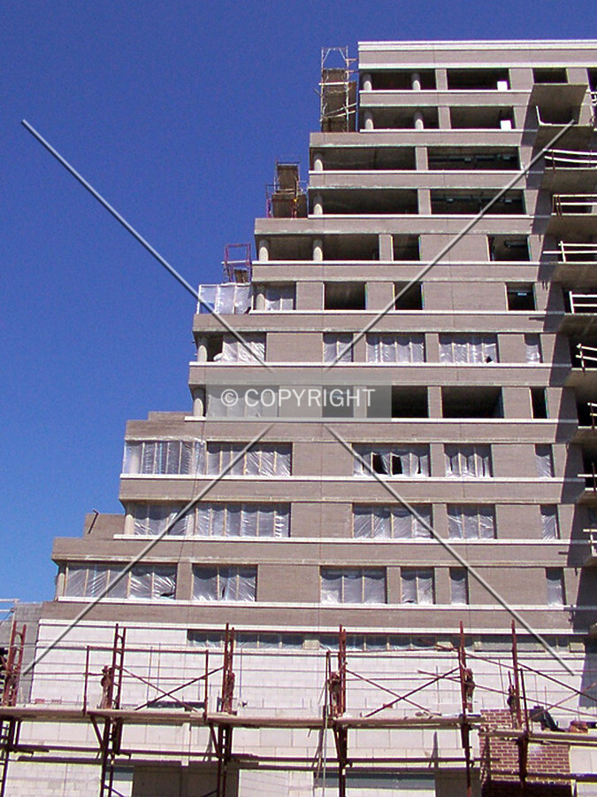 Terraces seen from the side