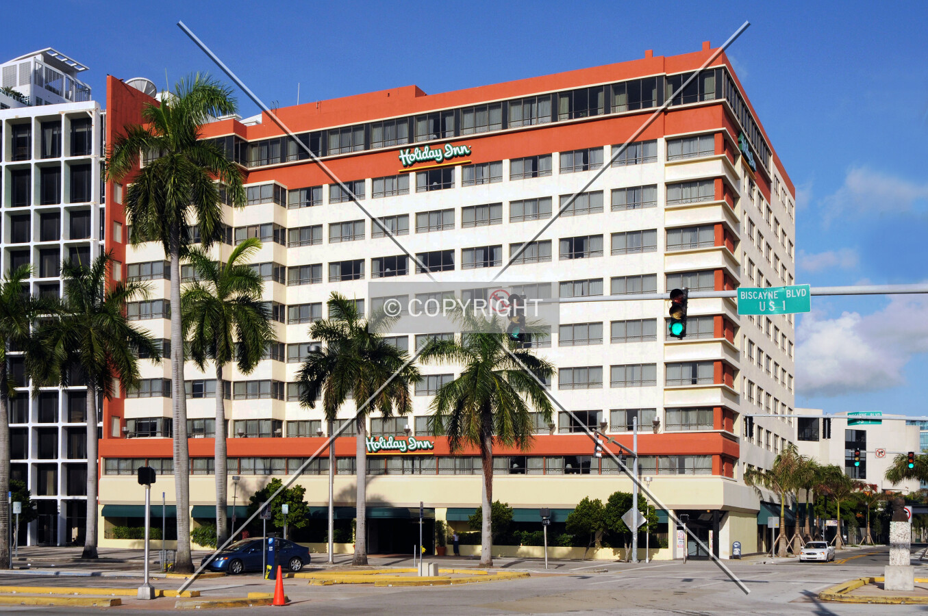View from the east across Biscayne Boulevard