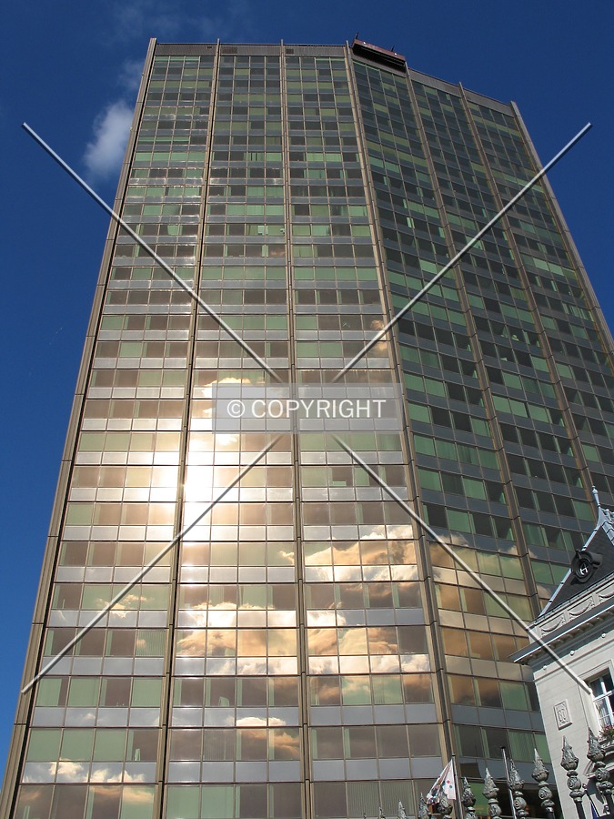 Looking up from the southwest