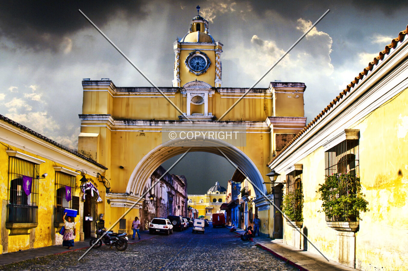 Arch of Santa Catalina, Antigua, Guatemala, Central America.