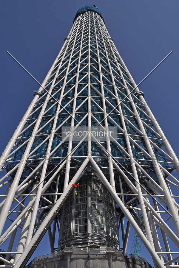 Looking up from the south
