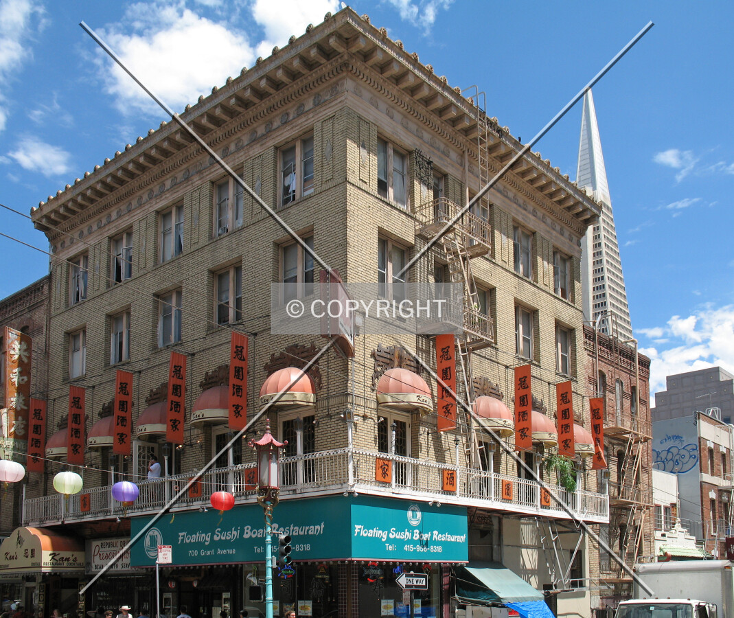 Southwest corner at Grant and Sacramento streets