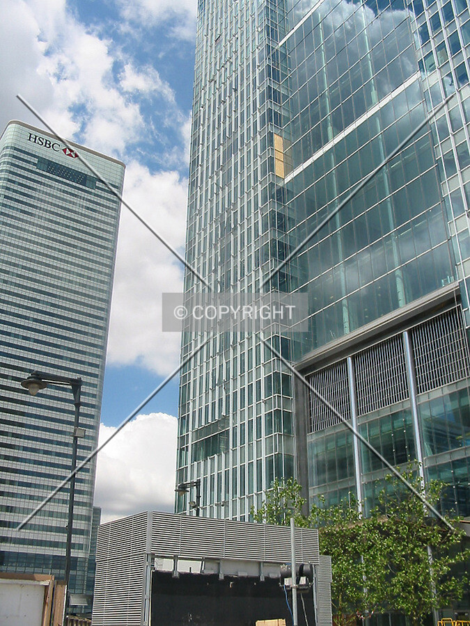 Looking up at the building from Cartier Circle