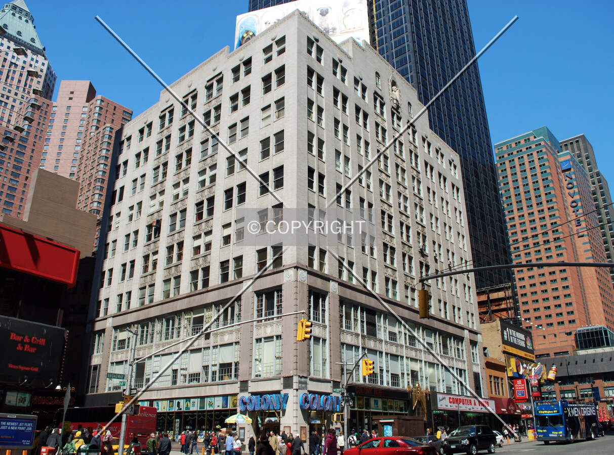 View from the south along Broadway