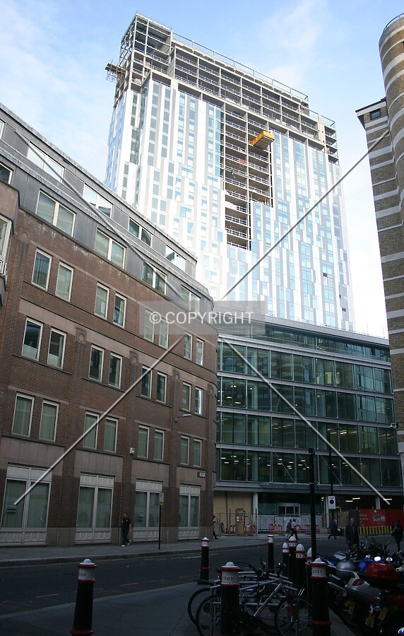 View southeast looking up from Middlesex Street