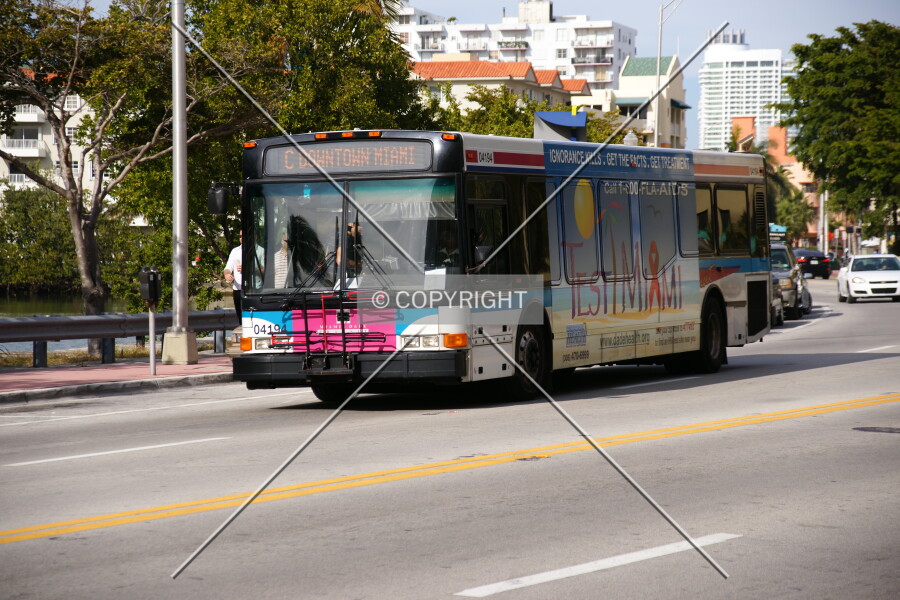 Transit bus in Miami