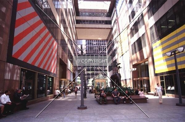 The galleria on the east side of the building
