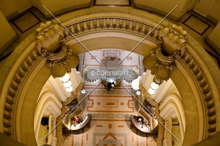 View from the fourth floor to the lobby