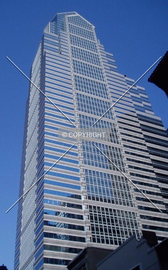 From below and to the east on Chestnut Street