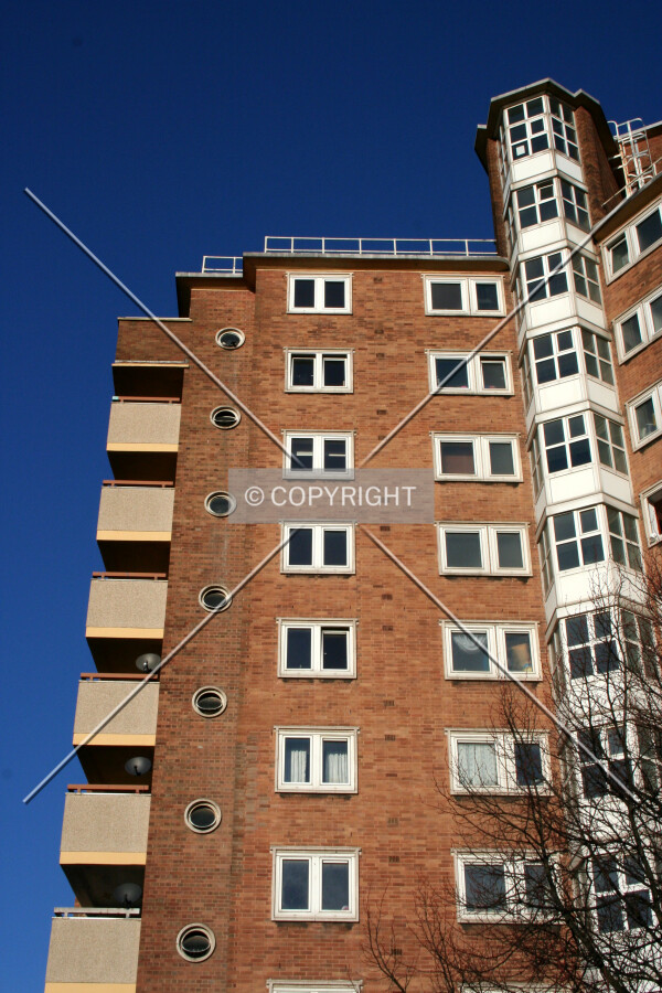 Looking up from the street