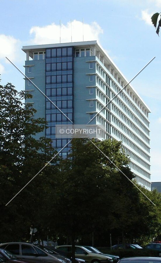 West side of the building